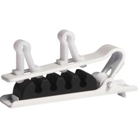 REPLACEMENT DUAL TIE CLIP - WHITE - QTY 4