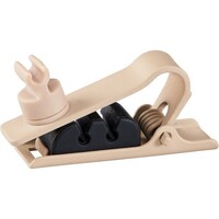 REPLACEMENT SINGLE TIE CLIP - TAN - QTY 3