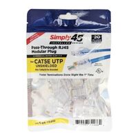 CONNECTOR PASS THROUGH (BLUE TINT) CAT5E UTP - 20PCS/BAG