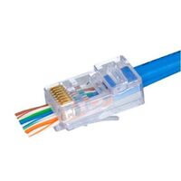 CONNECTOR PASS THROUGH (BLUE TINT) CAT5E UTP - 20PCS/BAG