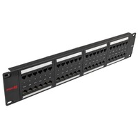 PATCH PANEL 48 PORT LOADED UTP CAT5E/2RU/110  STYLE/CABLE MNGMNT BRACKET/CABLE TIES AND RACK SCREWS