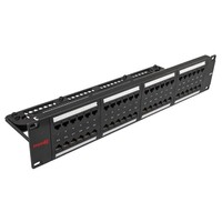 PATCH PANEL 48 PORT LOADED UTP CAT6 /2RU/110  STYLE/CABLE MNGMNT BRACKET/CBL TIES AND RACK SCREWS