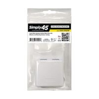 BOX SURFACE MOUNT 2 PORT WHITE KEYSTONE W/ADHESIVE AND MOUNTING SCREWS UL LISTED