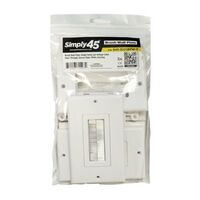 WALL PLATE 1 PORT WHITE BRUSH WALL PLATE STANDARD SINGLE GANG - 5EA/BAG
