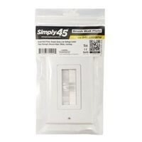 WALL PLATE 1 PORT WHITE BRUSH WALL PLATE STANDARD SINGLE GANG