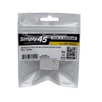 KEYSTONE COUPLER USB TYPE C 3.1 GEN II FEMALE TO FEMALE WHITE - 1EA/BAG