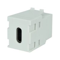 KEYSTONE COUPLER USB TYPE C 3.1 GEN II FEMALE TO FEMALE WHITE - 1EA/BAG