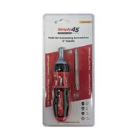 SCREWDRIVER 7-IN-1 MULTI BIT RATCHETING 9" FULL SIZE - 1EA BLISTER CARD