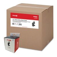 CABLE MANAGEMENT BEAM CLAMPS FOR FLANGES 1/8"-1/2", BLACK FINISH , 100 PC/MASTER BOX