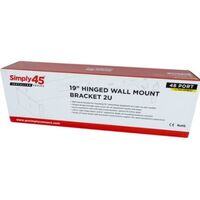 BRACKET 19" HINGED WALL MOUNT BRACKET 2U 6" DEEP (F/48 PORT PATCH PANEL OR EQUIPMENT) BLACK