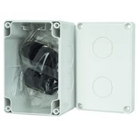 BOX WATERPROOF IP68 RATED SURFACE MNT/2 PORT WITH 2 CABLE GLANDS COMPATIBLE WITH S45-WP3203-WHITE