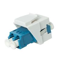 KEYSTONE JACK SIMPLEX LC/UPC TO LC/UPC BLUE SINGLE MODE FIBER WHITE