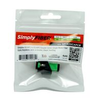 KEYSTONE JACK W/SHUTTER SIMPLEX SC/APC TO SC/APC GREEN SINGLE MODE FIBER BLACK