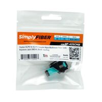 KEYSTONE JACK DUPLEX SC/PC TO SC/PC AQUA MULTIMODE FIBER OM3/4 BLACK