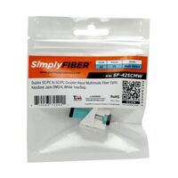 KEYSTONE JACK DUPLEX SC/PC TO SC/PC AQUA MULTIMODE FIBER OM3/4 WHITE