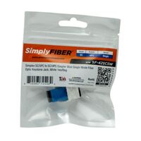 KEYSTONE JACK SIMPLEX SC/UPC TO SC/UPC BLUE SINGLE MODE FIBER WHITE