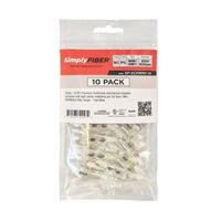 CONNECTOR SC/PC MULTIMODE W/HIGH CLARITY MATCHING GEL 62.5?M OM1 250/900?M FIBER BEIGE 10PK