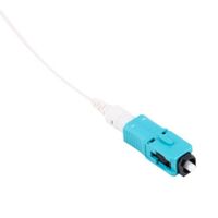 CONNECTOR SC/PC MULTIMODE W/HIGH CLARITY MATCHING GEL 50?M OM3/4 250/900?M FIBER AQUA