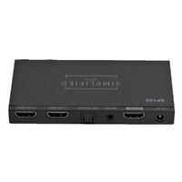 SPLITTER 1X2 HDMI W/AUDIO BREAKOUT AND SCALING BY OUTPUT FEATURE HDMI 2.0B 18GBPS