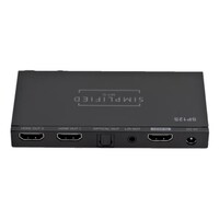 SPLITTER 1X2 HDMI W/AUDIO BREAKOUT AND SCALING BY OUTPUT FEATURE HDMI 2.0B 18GBPS