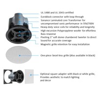 SPEAKER IN CEILING PS-C63RTLP EACH 70 VOLT PROFESSIONAL SERIES