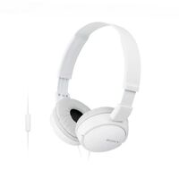HEADPHONES WIRED 3.5 MM JACK ON-EAR HEADPHONES WITH MIC-WHITE
