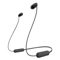 HEADPHONES WITH NECKBAND AND MIC WIRELESS IN-EAR-BLACK
