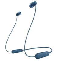 HEADPHONES WITH NECKBAND AND MIC WIRELESS IN-EAR-BLUE