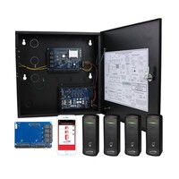 ACCESS CONTROL KIT 4 DOOR WITH BLUETOOTH MOBILE READERS & CREDENTIALS
