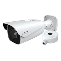 CAMERA 2MP H.265 IP LICENSE PLATE RECOGNITION BULLET CAMERA WITH 5-50MM LENS IR AND JUNCTION BOX WHI