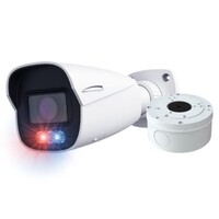 CAMERA BULLET 4MP IP BULLET WITH DIGITAL DETERRENCE - INCL JUNCTION BOX - WHITE / NDAA