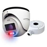 CAMERA TURRET 4MP IP BULLET WITH DIGITAL DETERRENCE - INCL JUNCTION BOX - WHITE / NDAA