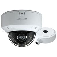 CAMERA 8MP H.265 IP DOME WITH IR 2.8-12MM MOTORIZED LENS W/JUNCTION BOX - WHITE HOUSING