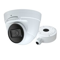 CAMERA 8MP IP TURRET WITH 2.8MM FIXED LENS ADVANCED ANALYTICS INCLUDES JUNCTION BOX WHITE NDAA