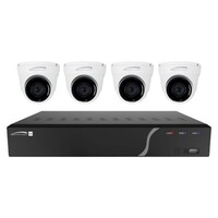 KIT 4CHANNEL NVR WITH 4TB AND 4 DIGITAL DETERRENT TURRET CAMERAS