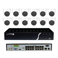 KIT 16 CHANNEL NVR WITH 12 5MP TURRET CAMERAS