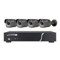 CCTV SYSTEM 4 CH PLUG AND PLAY  NVR 1080P 1TB 4 BULLET IR CAMERAS 2.8MM LENS GREY