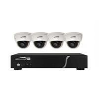 CCTV SYSTEM 4 CH PLUG AND PLAY NVR 1080P 1TB 4 DOME IR CAMERAS 2.8MM LENS WHITE
