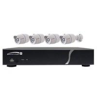CCTV SYSTEM 4CH HD-TVI DVR 1080P 1TB BULLETS IR 3.6MM WHITE