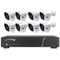 CCTV SYSTEM 8CH HD-TVI DVR 1080P 2TB 8 BULLETS IR 3.6MM LENS WHITE