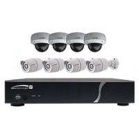 CCTV SYSTEM 8CH HD-TVI DVR 1080P 2TB 4 IR BULLETS / 4 IR DOMES 3.6MM LENS WHITE