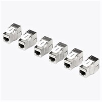 KEYSTONE JACK CAT6A RJ-45 SHIELDED 6 PACK