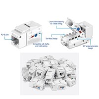 KEYSTONE JACK CAT6 RJ-45 KEYSTONE JACK 25 PACK