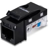 KEYSTONE JACK CAT6 RJ-45 KEYSTONE JACK 25 PACK BLACK