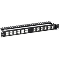 KEYSTONE SHEILDED PATCH PANEL 24-PORT BLANK ANGLED KEYSTONE