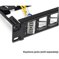 KEYSTONE SHEILDED PATCH PANEL 24-PORT BLANK ANGLED KEYSTONE