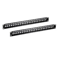 PATCH PANEL 1RU 24-PORT BLANK KEYSTONE - 2 PACK