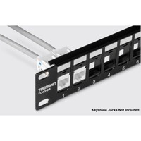 PATCH PANEL 1RU 24-PORT BLANK KEYSTONE - 2 PACK