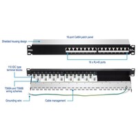 PATCH PANEL WALL RACK 16-PORT CAT6A SHIELDED