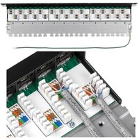 PATCH PANEL 1/2RU 24 PORT CAT6A SHIELDED